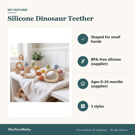 Key features: Silicone Dinosaur Teether